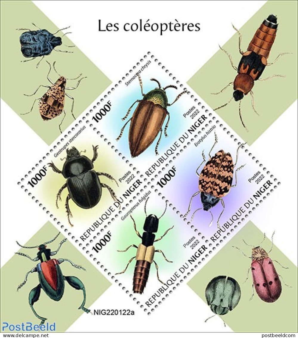 Niger 2022 Beetles, Mint NH, Nature - Insects - Niger (1960-...)