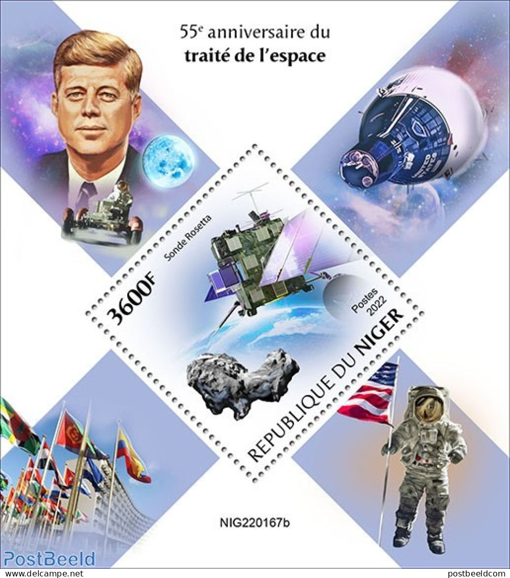 Niger 2022 55th Anniversary Of Outer Space Law Treaty, Mint NH, Transport - Space Exploration - Niger (1960-...)