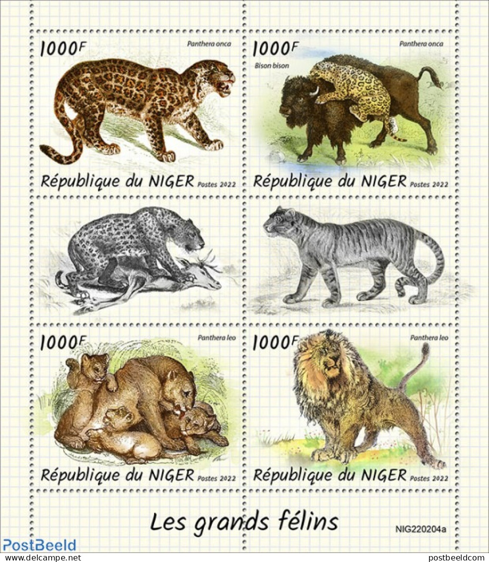 Niger 2022 Big Cats, Mint NH, Nature - Cat Family - Niger (1960-...)