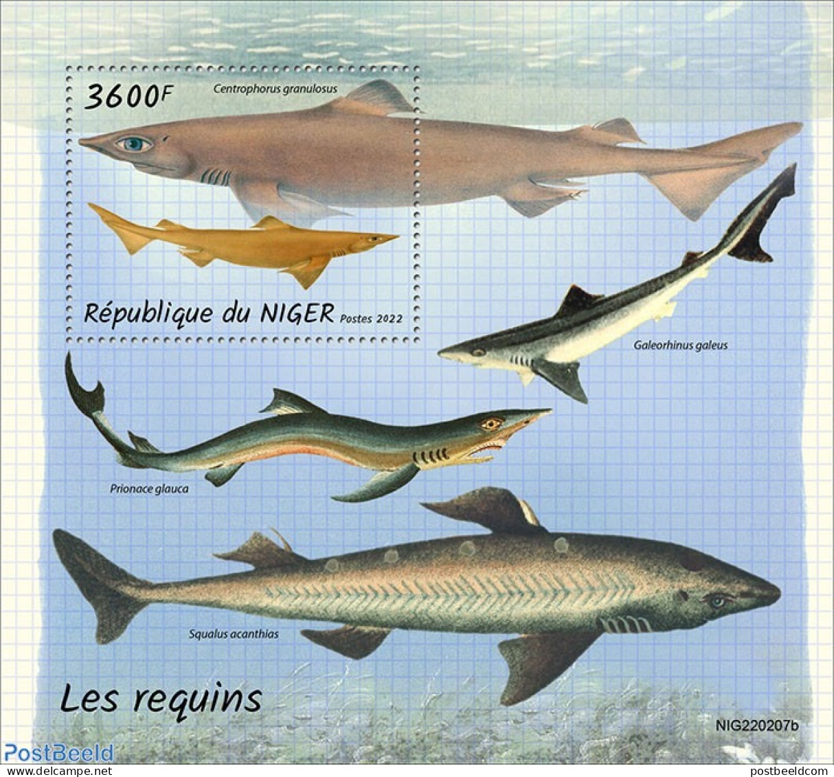 Niger 2022 Sharks, Mint NH, Nature - Sharks - Niger (1960-...)