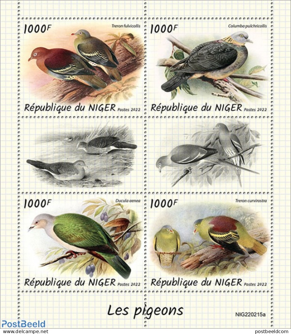 Niger 2022 Pigeons, Mint NH, Nature - Birds - Pigeons - Níger (1960-...)