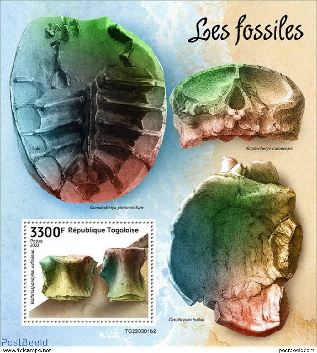 Togo 2022 Fossils, Mint NH, Nature - Prehistoric Animals - Prehistory - Prehistorics