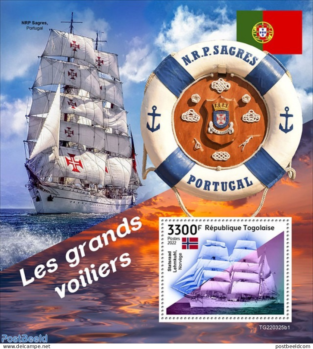 Togo 2022 Tall Ships , Mint NH, Transport - Ships And Boats - Ships