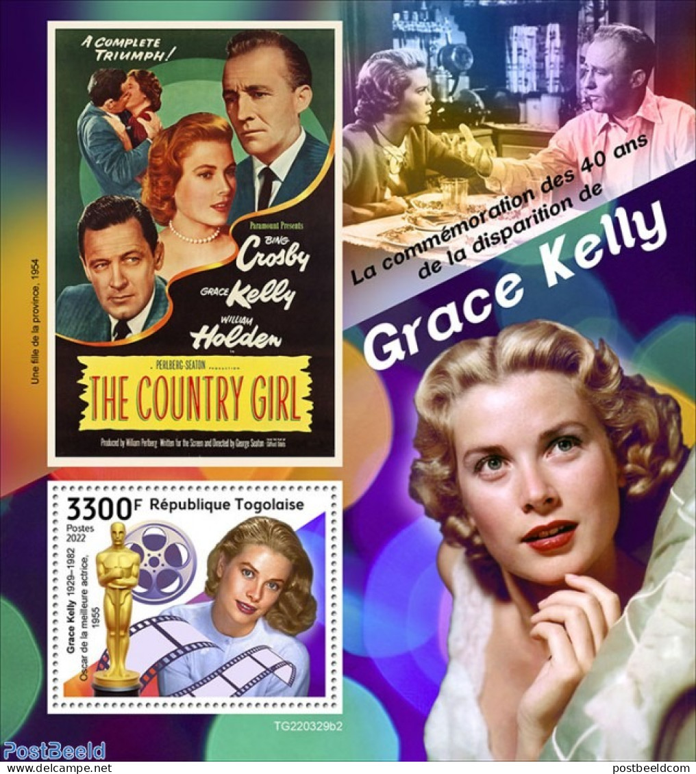 Togo 2022 40th Memorial Anniversary Of Grace Kelly, Mint NH, Performance Art - Movie Stars - Actores