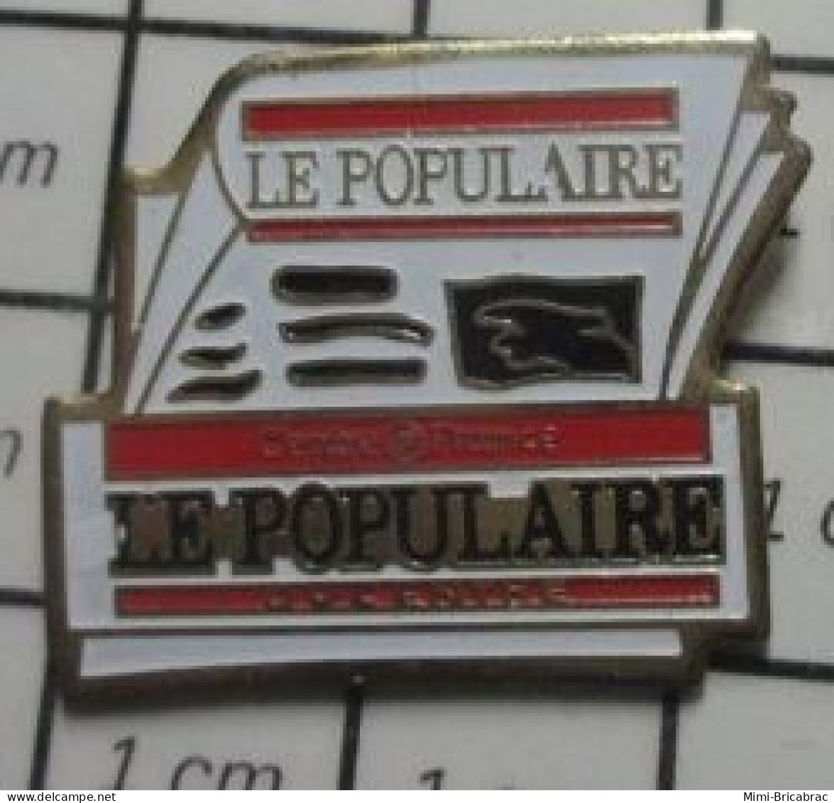 1618A Pin's Pins / Beau Et Rare / THEME : MEDIAS / JOURNAL LE POPULAIRE CENTRE FRANCE - Medios De Comunicación