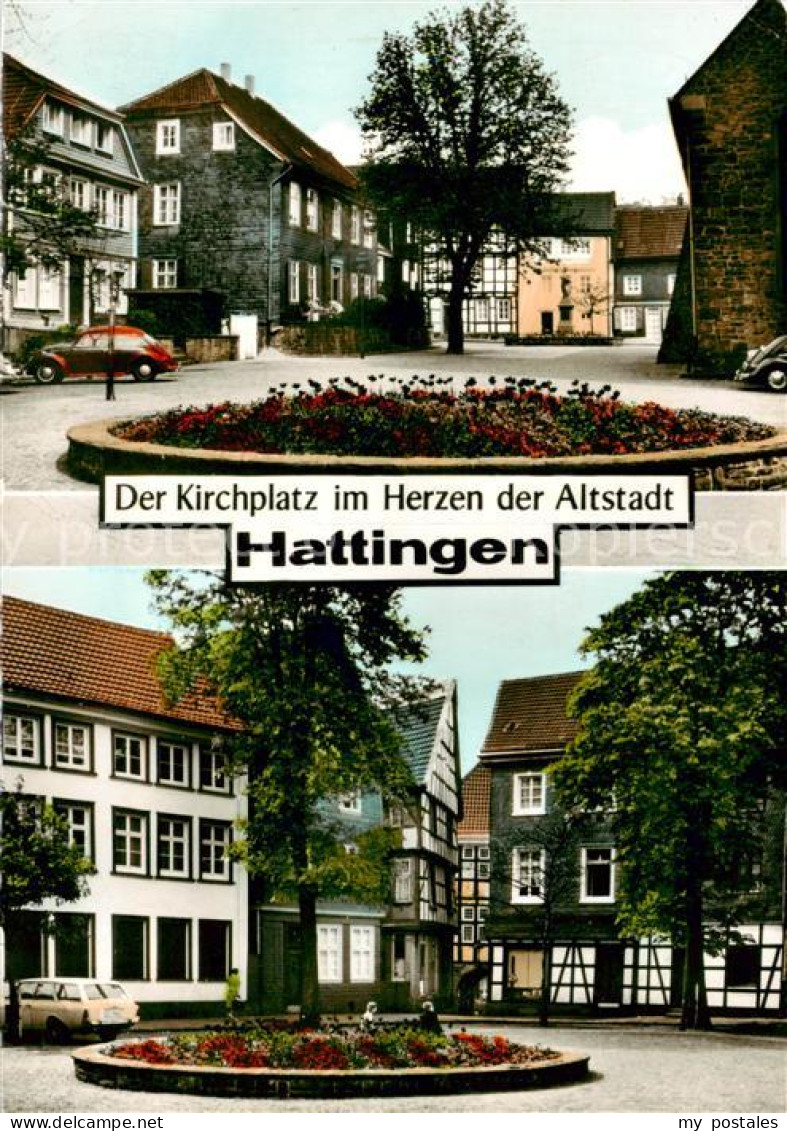 73793375 Hattingen  Ruhr Kirchplatz M. Fachwerkhaeusern  - Hattingen