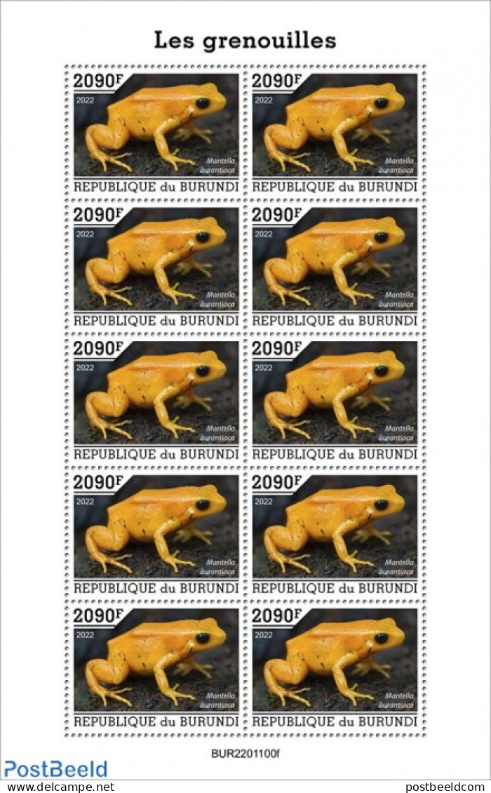 Burundi 2022 Frogs, Mint NH, Nature - Frogs & Toads - Sonstige & Ohne Zuordnung