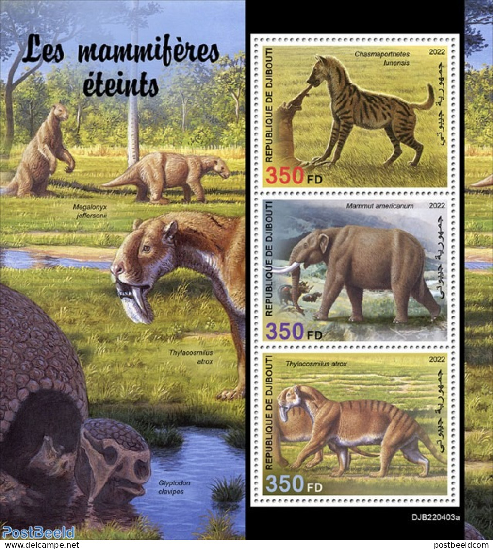 Djibouti 2022 Extinct Mammals, Mint NH, Nature - Prehistoric Animals - Prehistory - Préhistoriques