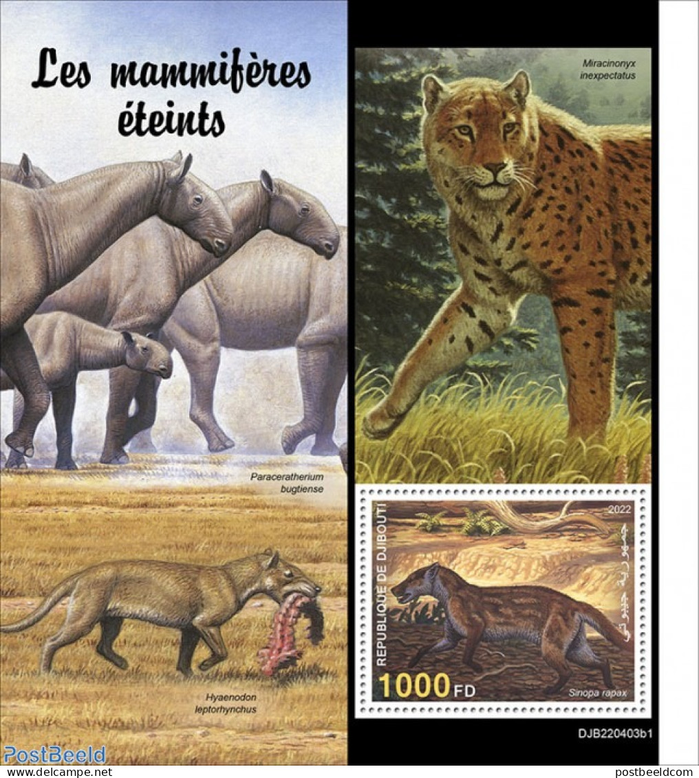 Djibouti 2022 Extinct Mammals, Mint NH, Nature - Prehistoric Animals - Prehistory - Prehistorisch