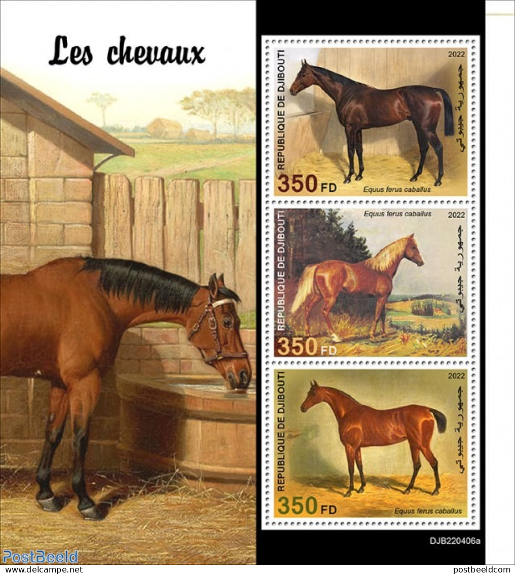 Djibouti 2022 Horses, Mint NH, Nature - Horses - Djibouti (1977-...)