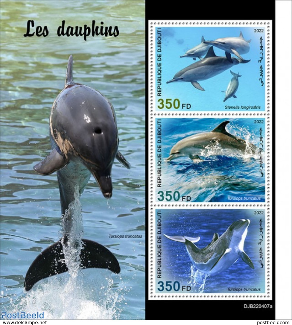 Djibouti 2022 Dolphins, Mint NH, Nature - Sea Mammals - Djibouti (1977-...)