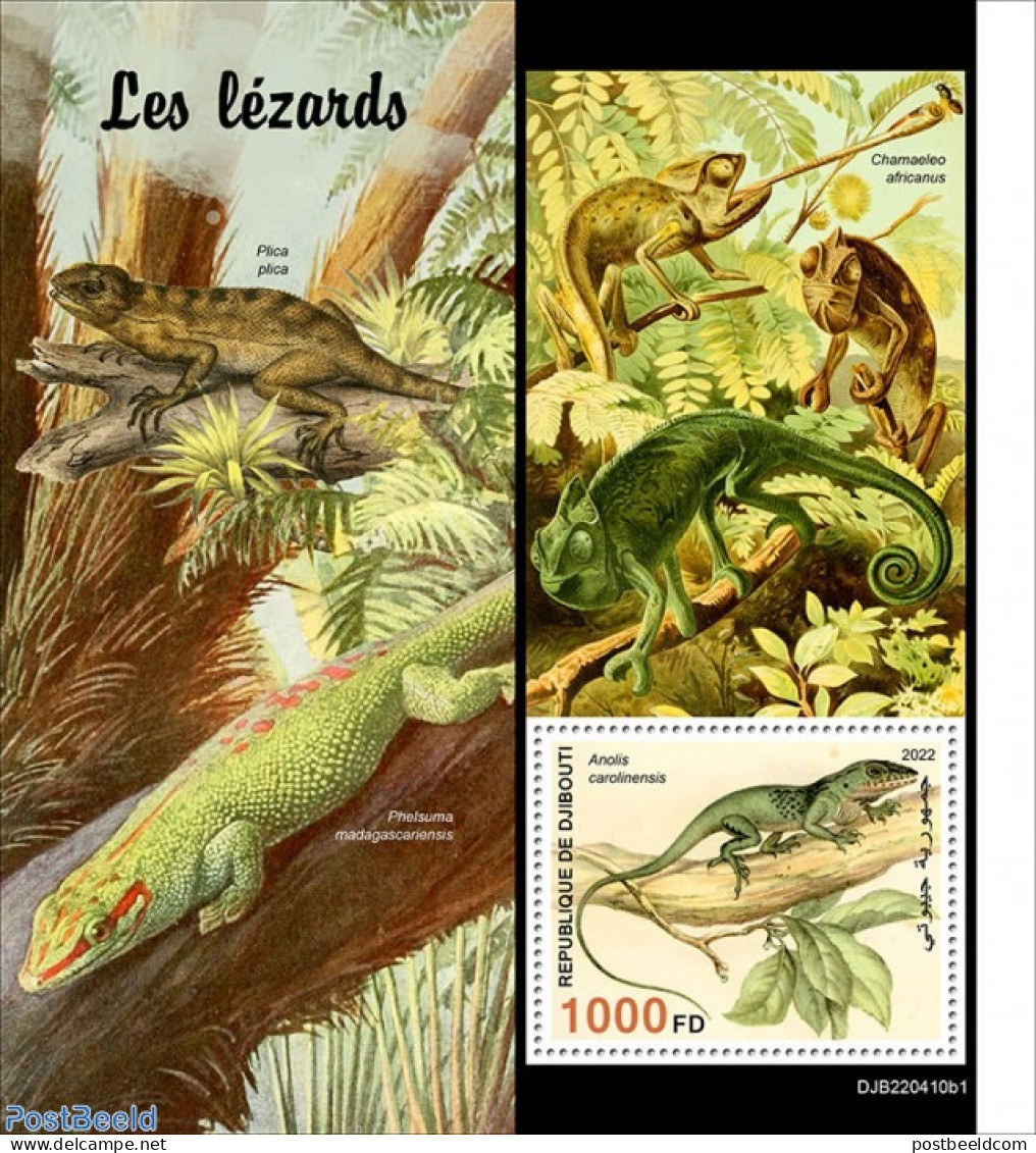 Djibouti 2022 Lizards, Mint NH, Nature - Animals (others & Mixed) - Djibouti (1977-...)