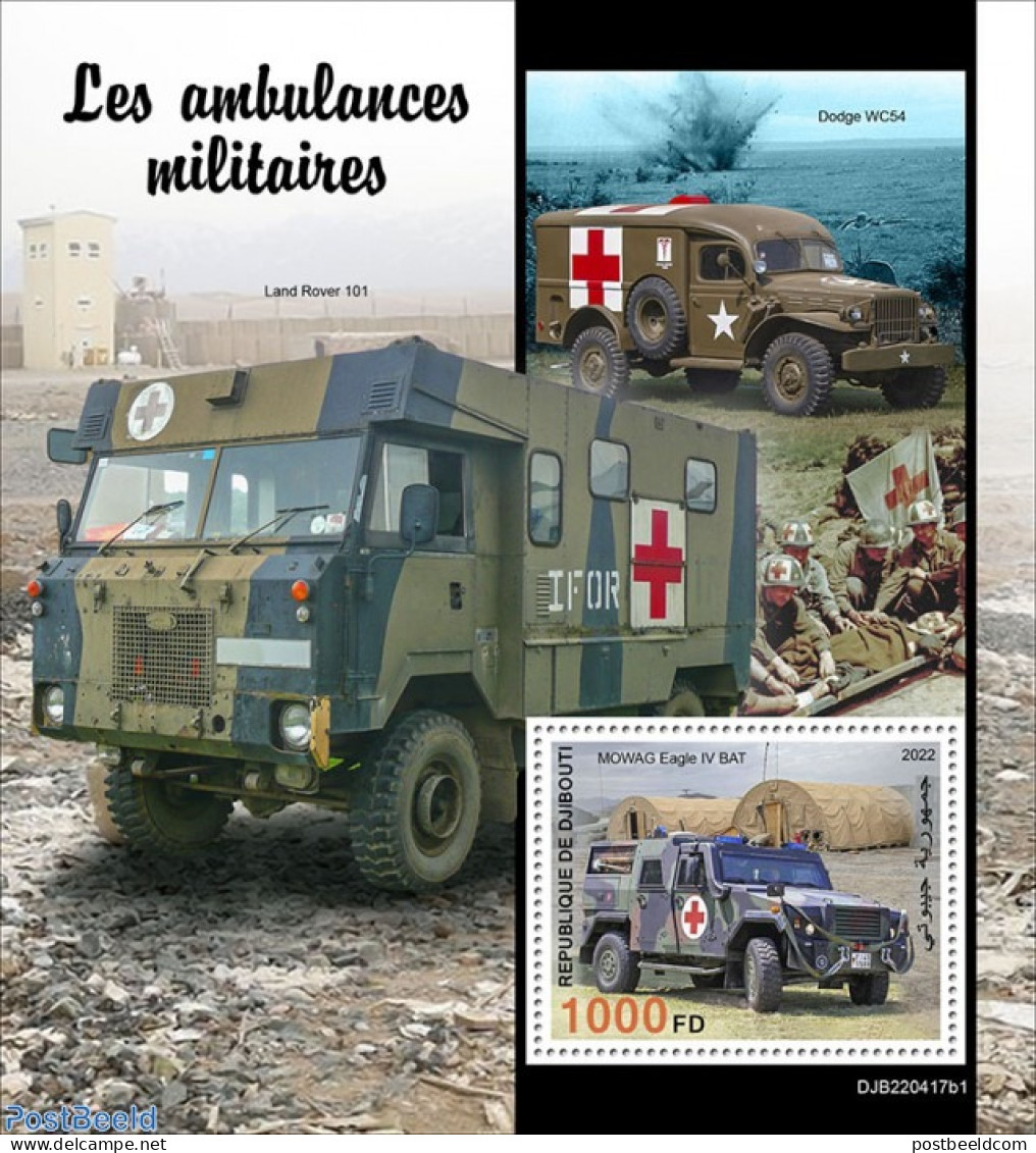 Djibouti 2022 Military Ambulances, Mint NH, Transport - Automobiles - Autos