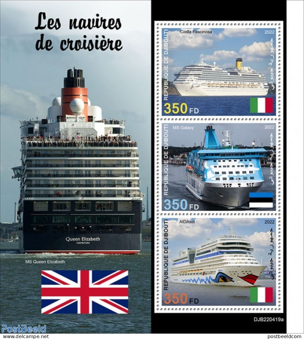 Djibouti 2022 Cruise Ships, Mint NH, Transport - Ships And Boats - Ships