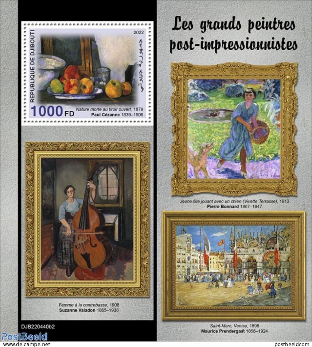 Djibouti 2022 The Great Post-impressionists, Mint NH, Art - Paintings - Djibouti (1977-...)