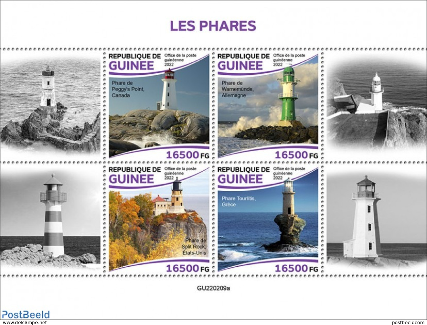 Guinea, Republic 2022 Lighthouses, Mint NH, Various - Lighthouses & Safety At Sea - Fari