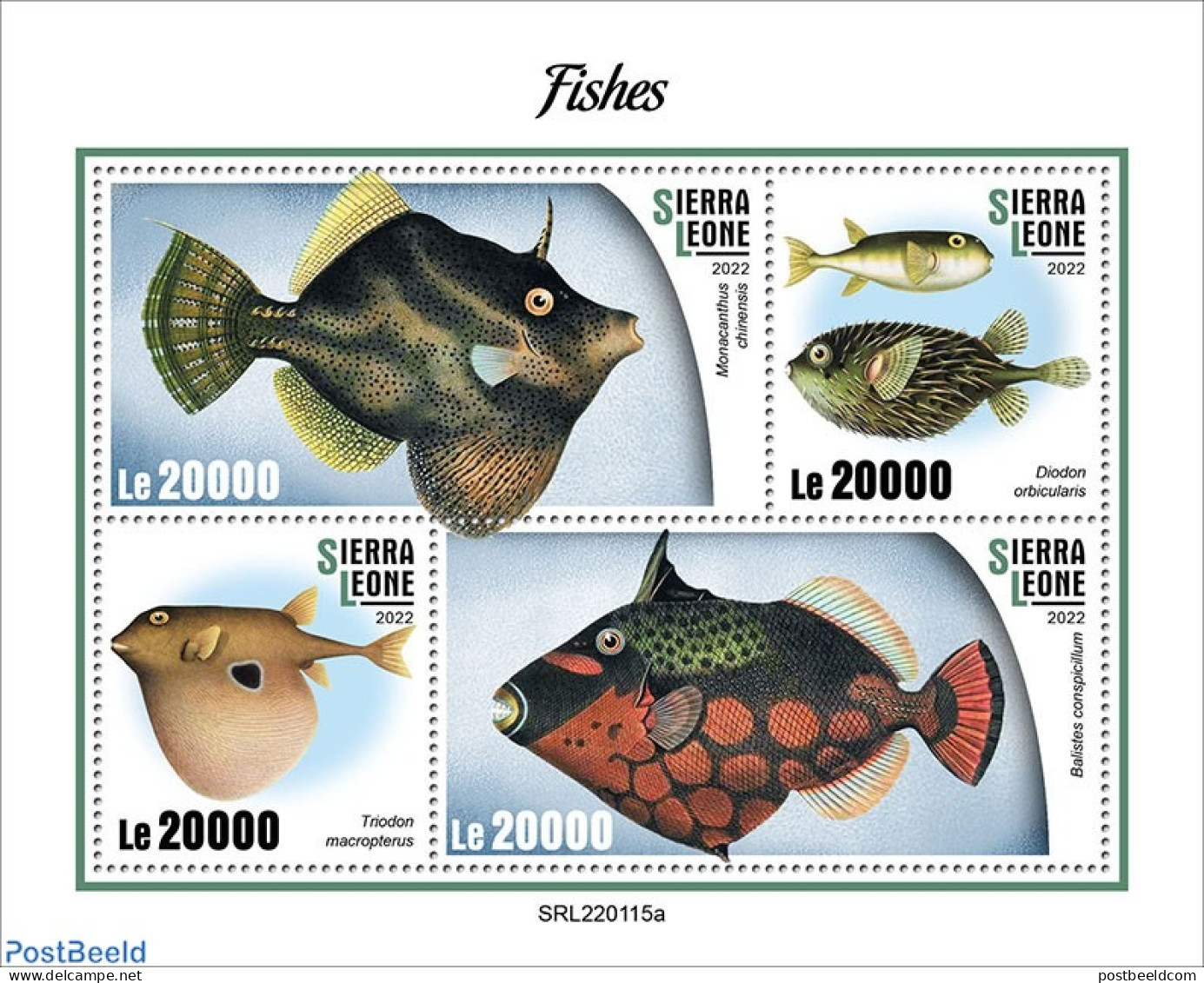 Sierra Leone 2022 Fishes, Mint NH, Nature - Fish - Fishes