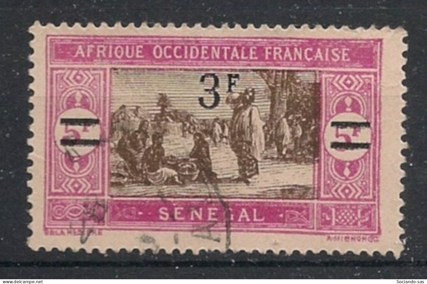 SENEGAL - 1924-27 - N°YT. 99 - Marché 3f Sur 5f Rose - Oblitéré / Used - Oblitérés