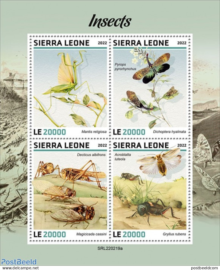 Sierra Leone 2022 Insects, Mint NH, Nature - Insects - Autres & Non Classés