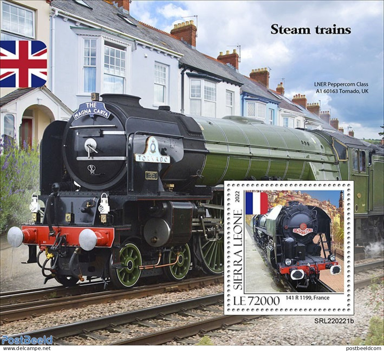 Sierra Leone 2022 Steam Trains, Mint NH, Transport - Railways - Trains