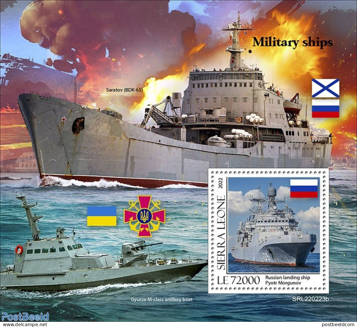 Sierra Leone 2022 Military Planes, Mint NH, Transport - Ships And Boats - Ships