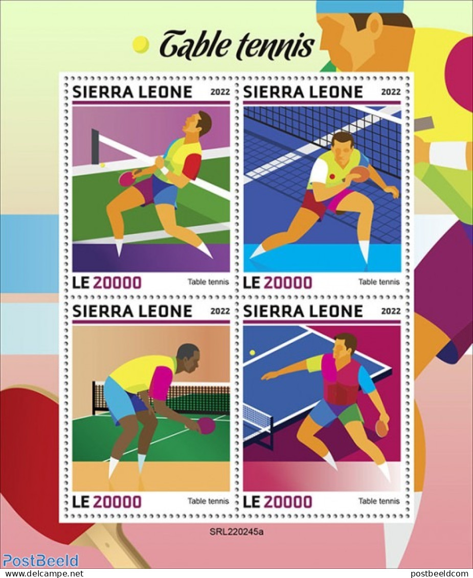 Sierra Leone 2022 Table Tennis, Mint NH, Sport - Table Tennis - Table Tennis