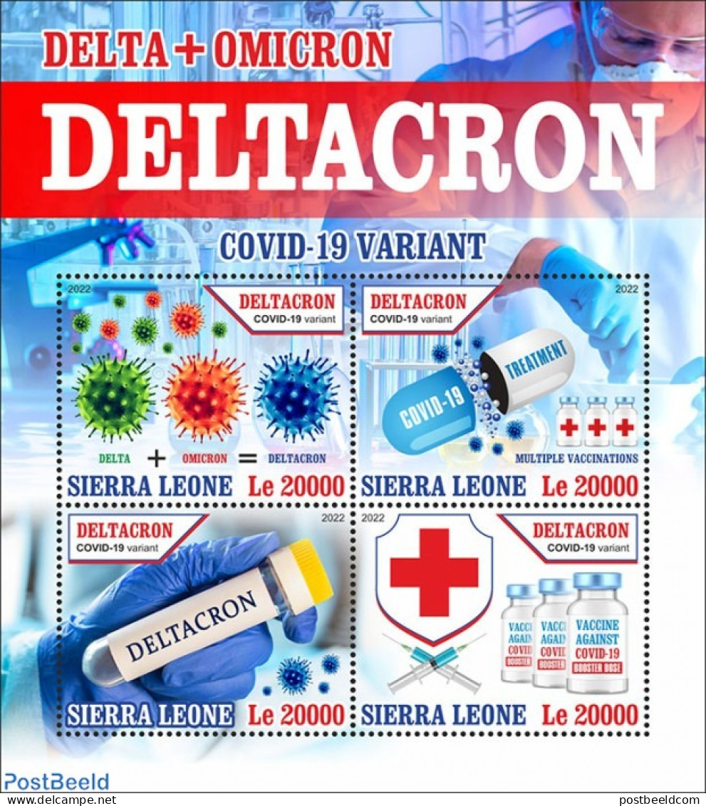 Sierra Leone 2022 Deltacron Variant Of Covid-19, Mint NH, Health - Corona/Covid19 - Corona/Covid19 - Autres & Non Classés