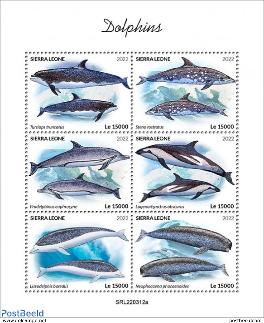Sierra Leone 2022 Dolphins, Mint NH, Nature - Sea Mammals - Autres & Non Classés