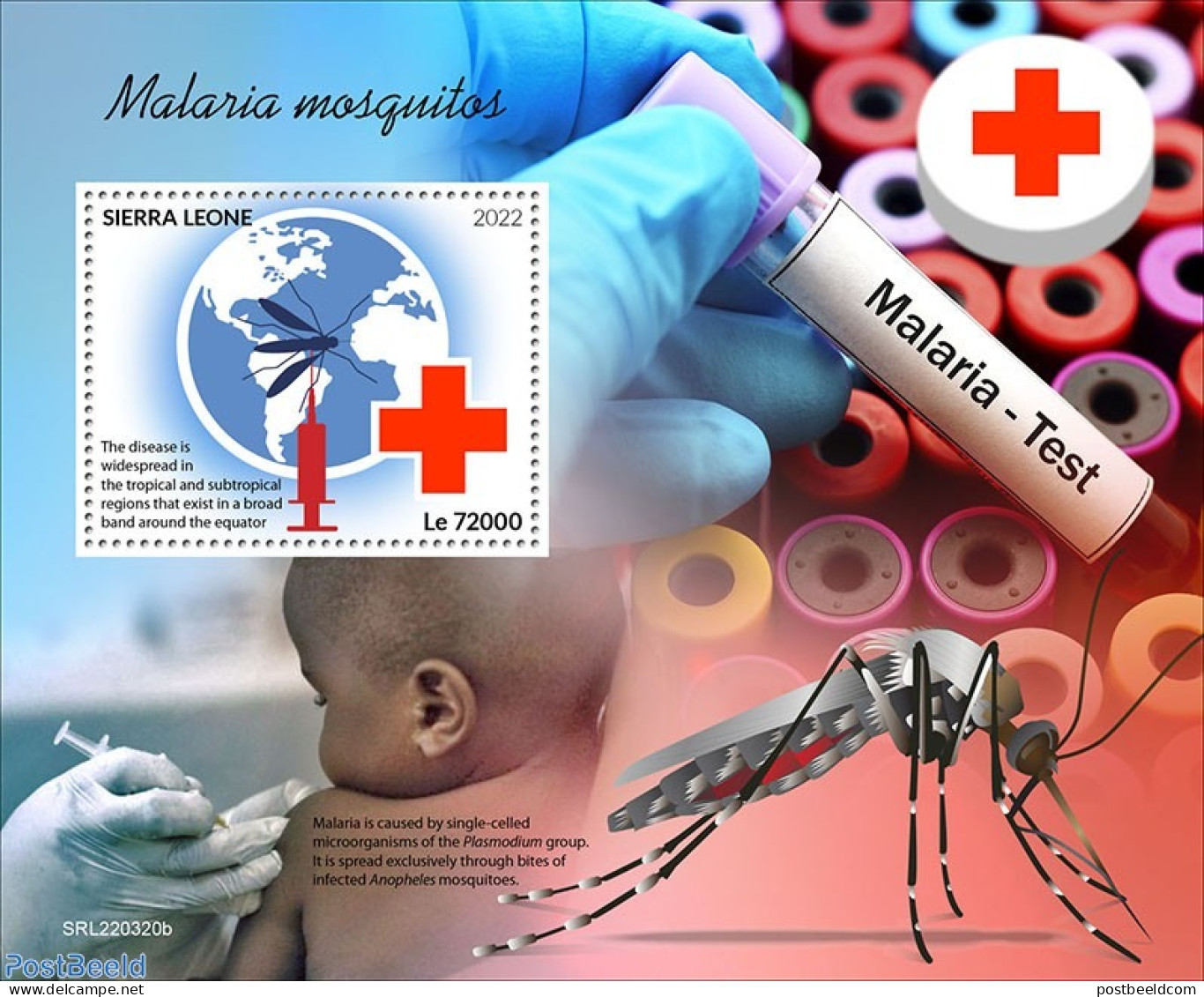 Sierra Leone 2022 Malaria Mosquitos, Mint NH, Health - Nature - Insects - Autres & Non Classés