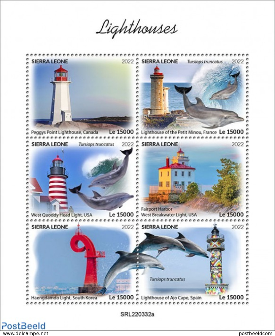 Sierra Leone 2022 Lighthouses, Mint NH, Various - Lighthouses & Safety At Sea - Leuchttürme