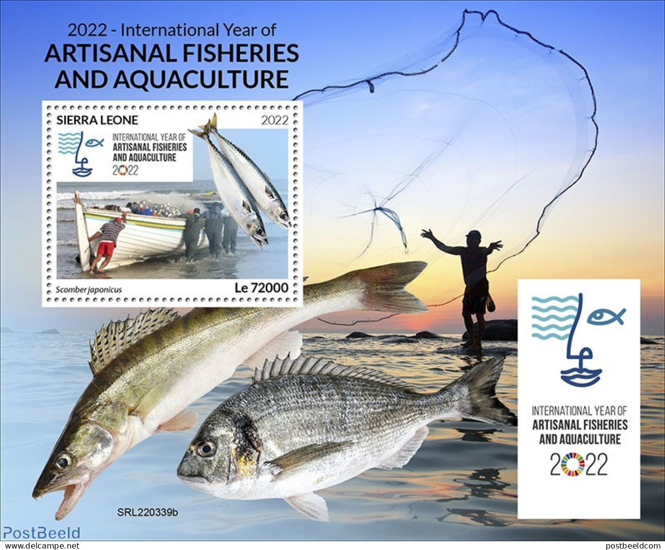 Sierra Leone 2022 2022 International Year Of Artisanal Fisheries And Aquaculture, Mint NH, Nature - Transport - Fish -.. - Fische