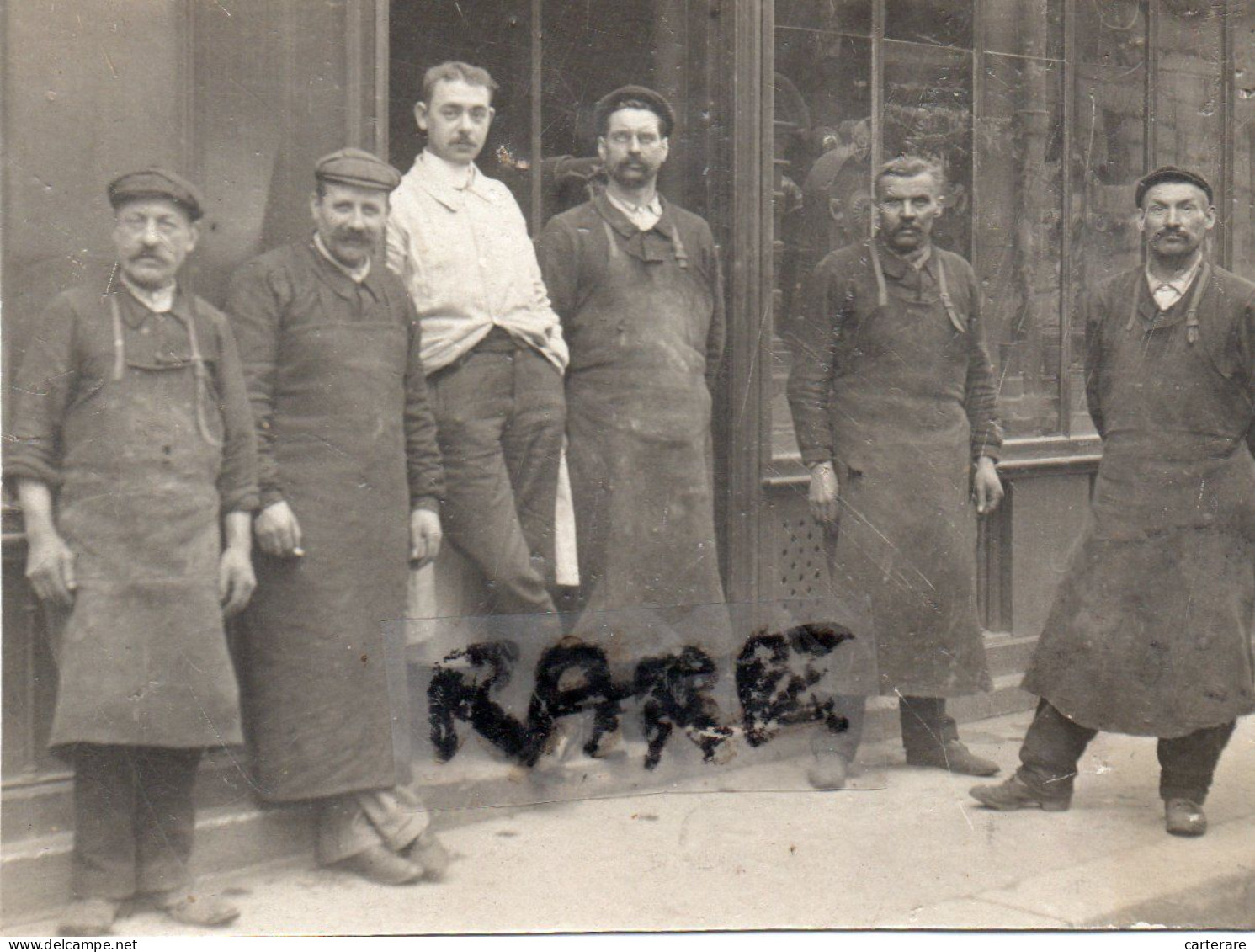 PHOTO ANCIENNE,24,DORDOGNE,SARLAT,1906,RUE DE LA REPUBLIQUE,COMMERCE,OUVRIER,RARE - Luoghi