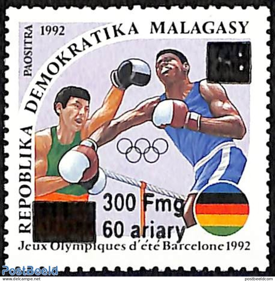 Madagascar 1998 Olympic Games, Overprint, Mint NH, Sport - Boxing - Olympic Games - Boxe