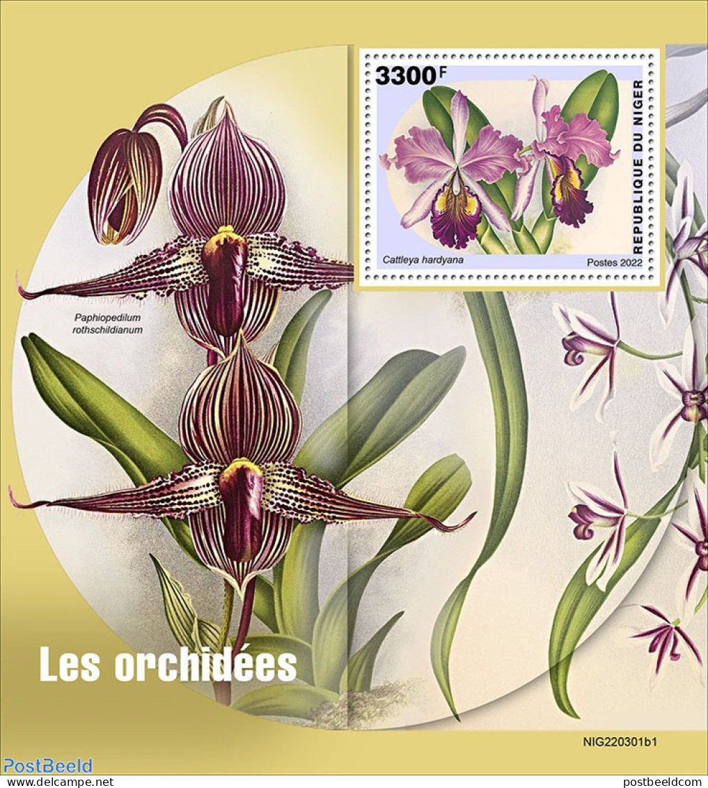 Niger 2022 Orchids, Mint NH, Nature - Flowers & Plants - Orchids - Niger (1960-...)