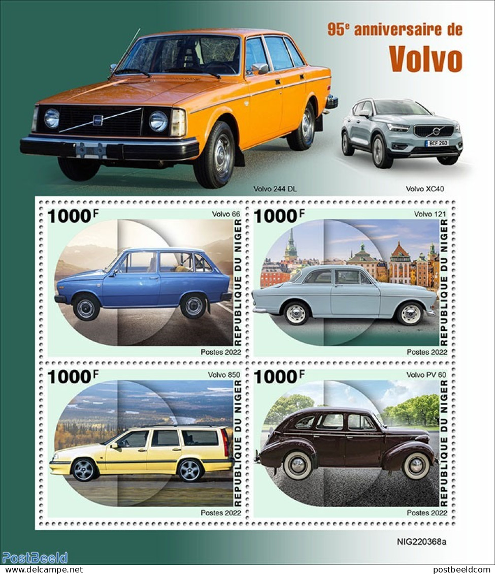 Niger 2022 95th Anniversary Of Volvo, Mint NH, Transport - Automobiles - Coches
