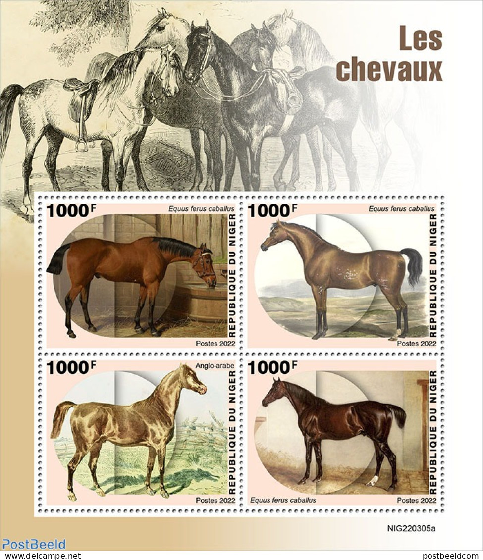 Niger 2022 Horses, Mint NH, Nature - Horses - Níger (1960-...)