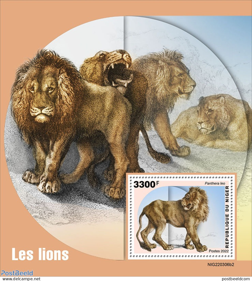 Niger 2022 Lions, Mint NH, Nature - Cat Family - Niger (1960-...)