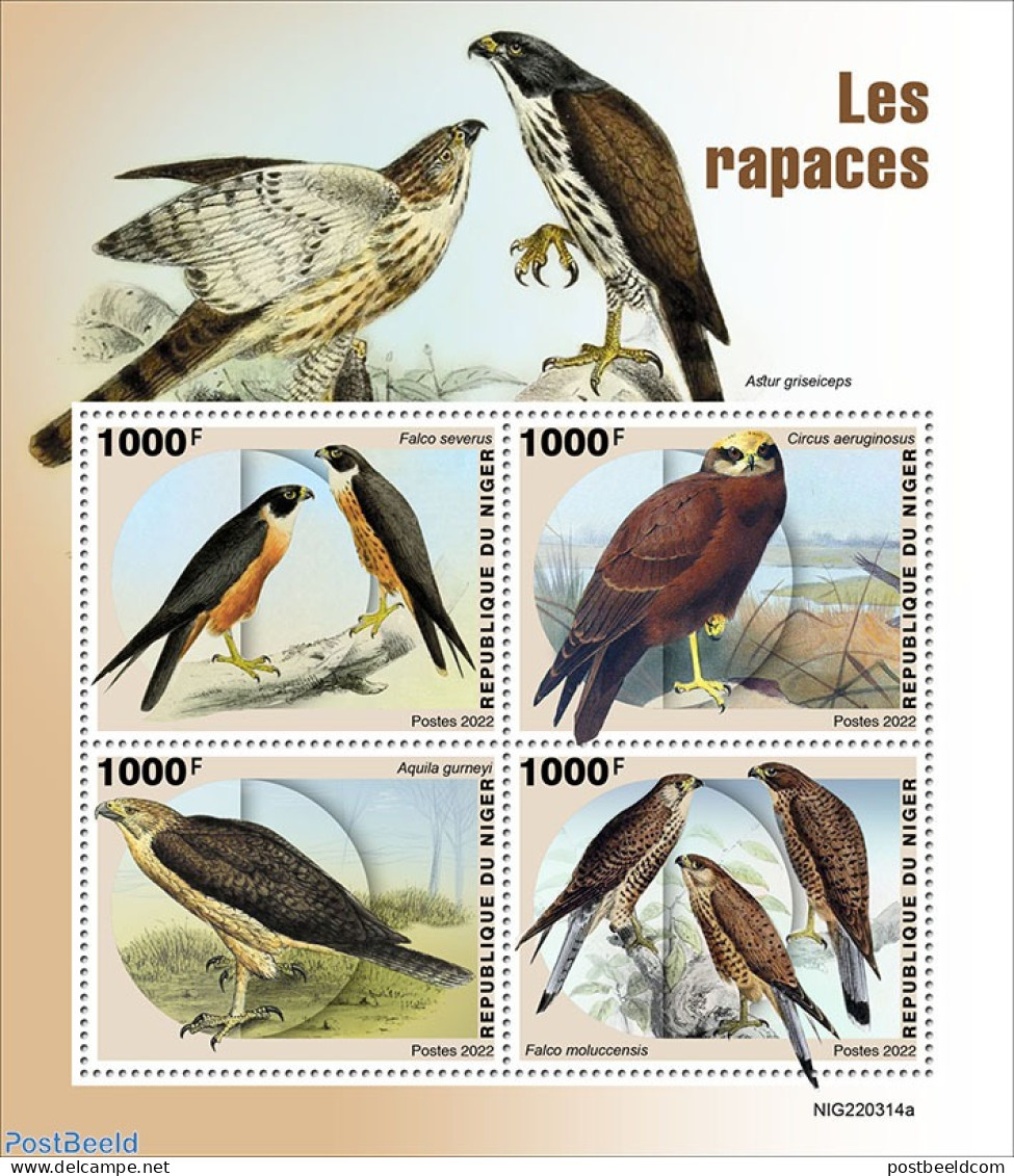 Niger 2022 Birds Of Prey, Mint NH, Nature - Birds Of Prey - Níger (1960-...)