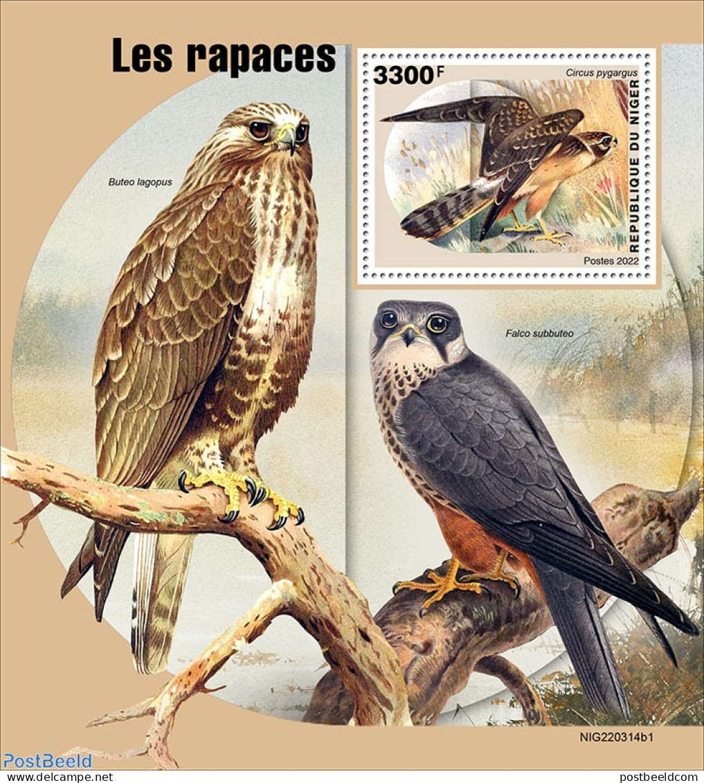 Niger 2022 Birds Of Prey, Mint NH, Nature - Birds Of Prey - Níger (1960-...)