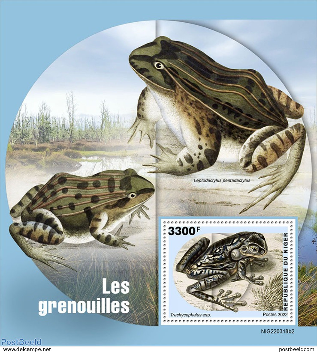Niger 2022 Frogs, Mint NH, Nature - Frogs & Toads - Niger (1960-...)