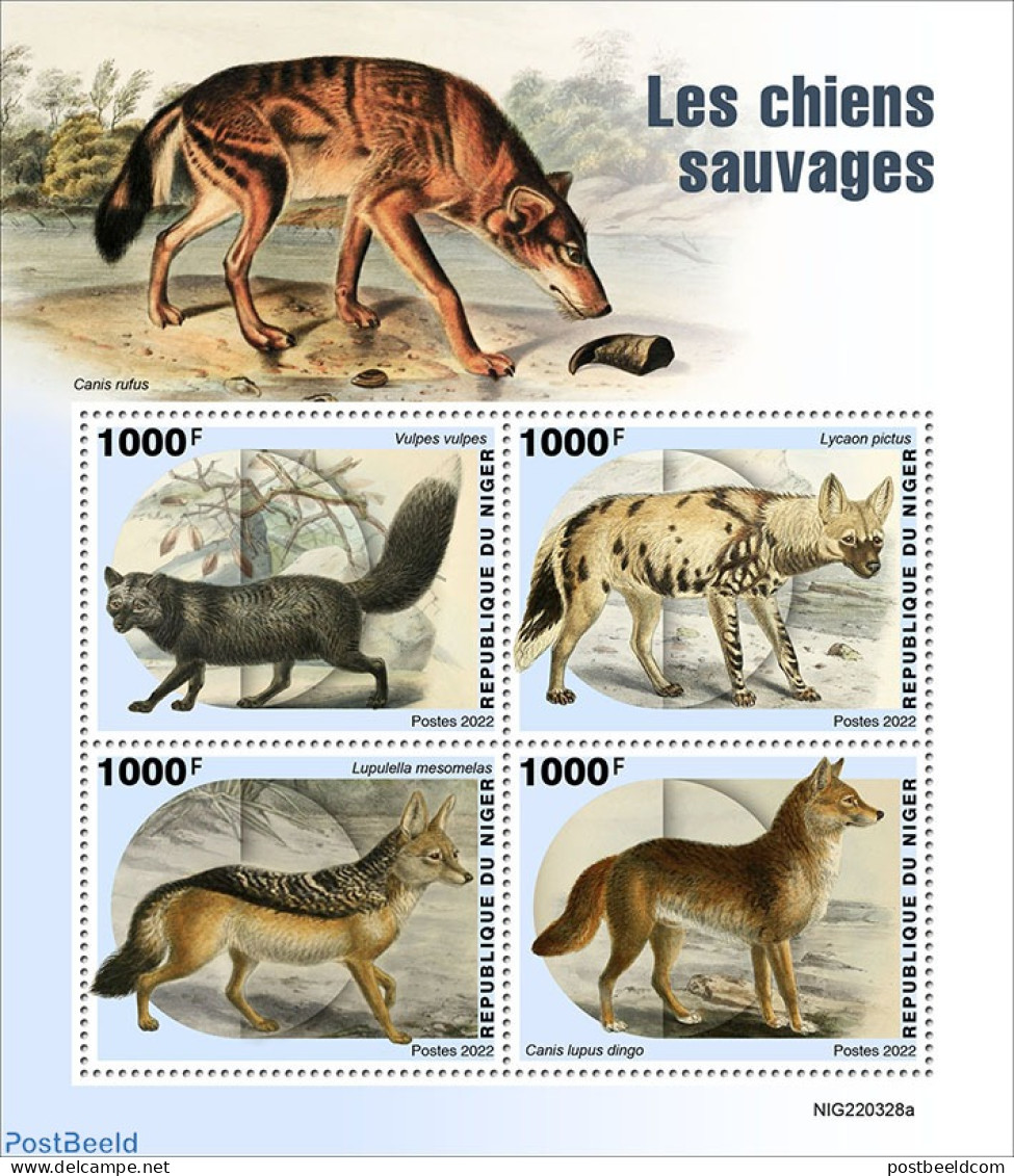 Niger 2022 Wild Dogs, Mint NH, Nature - Animals (others & Mixed) - Níger (1960-...)