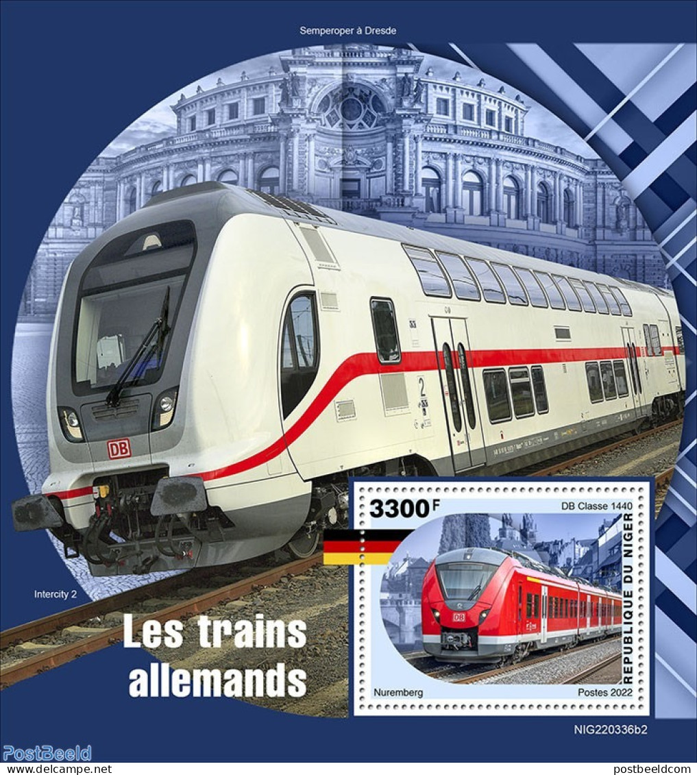 Niger 2022 German Trains, Mint NH, Transport - Railways - Treinen