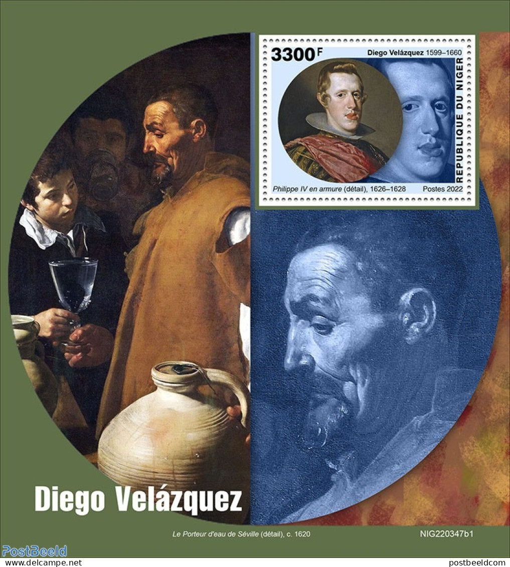 Niger 2022 Diego Vélasquez, Mint NH, Art - Paintings - Níger (1960-...)