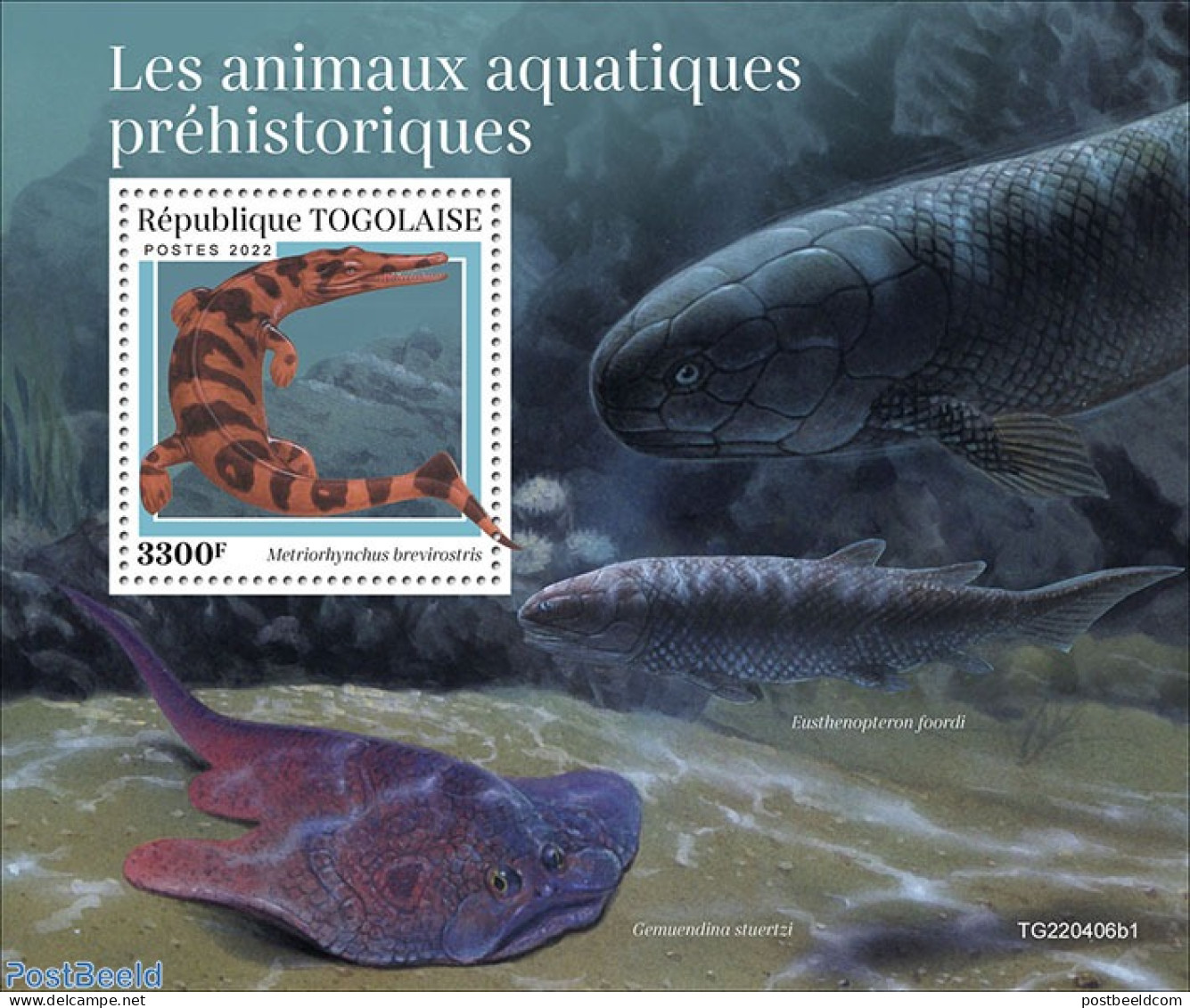 Togo 2022 Prehistoric Water Animals, Mint NH, Nature - Prehistoric Animals - Prehistorisch