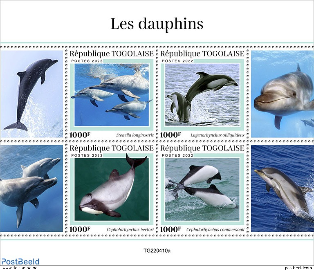 Togo 2022 Dolphins, Mint NH, Nature - Sea Mammals - Togo (1960-...)