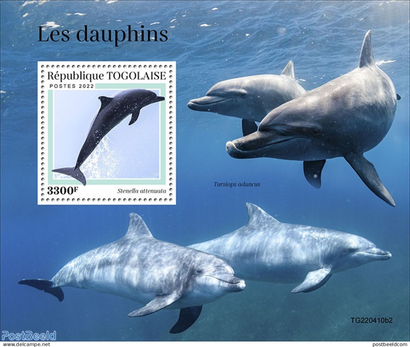 Togo 2022 Dolphins, Mint NH, Nature - Sea Mammals - Togo (1960-...)