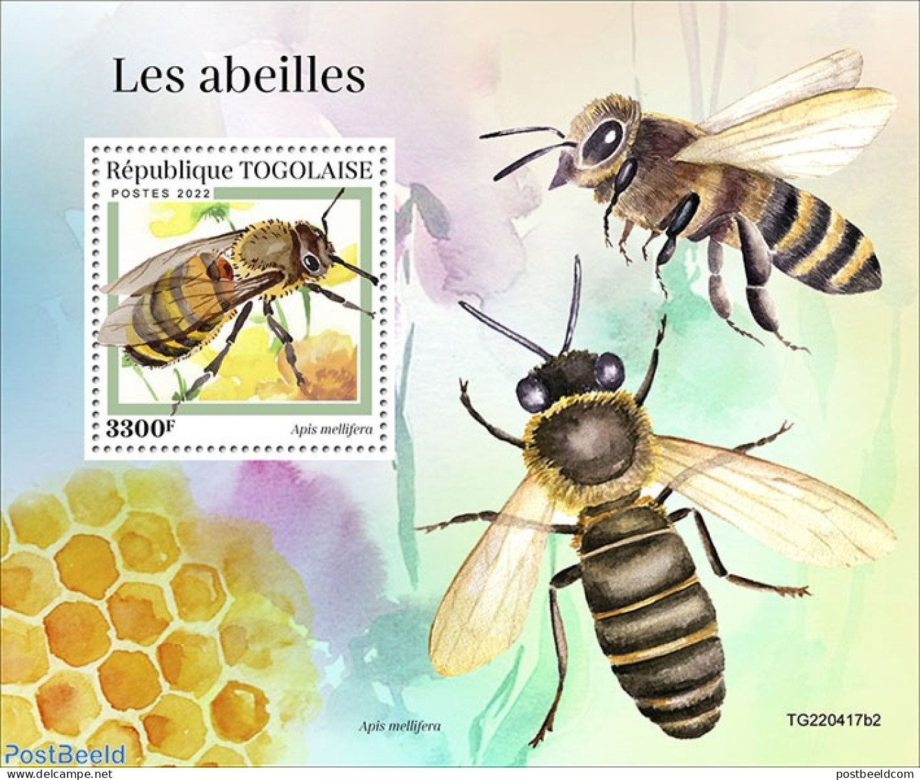 Togo 2022 Bees, Mint NH, Nature - Bees - Togo (1960-...)