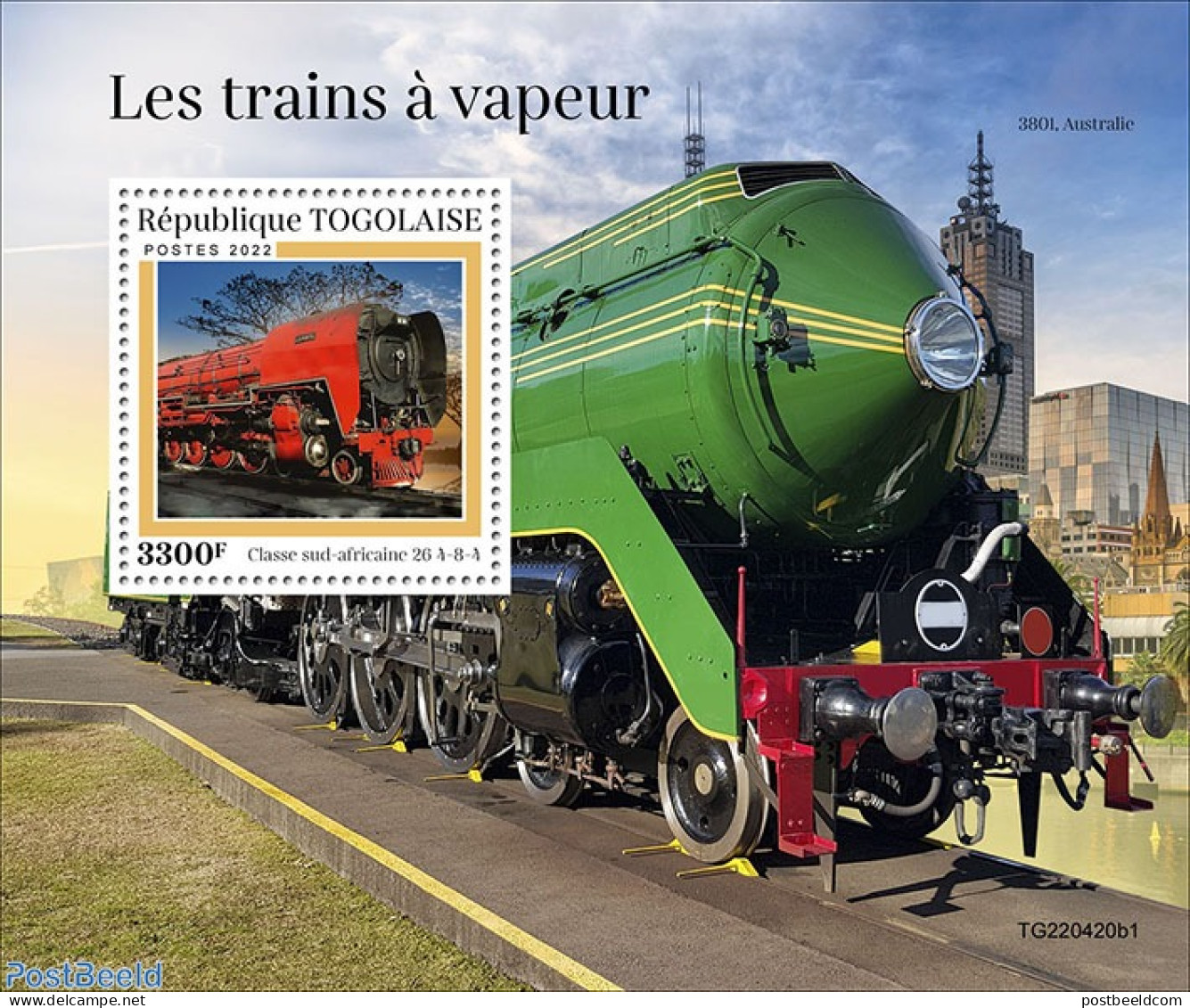 Togo 2022 Steam Trains, Mint NH, Transport - Railways - Trenes