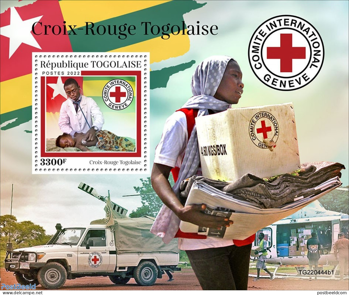 Togo 2022 Red Cross, Mint NH, Health - Health - Red Cross - Rode Kruis