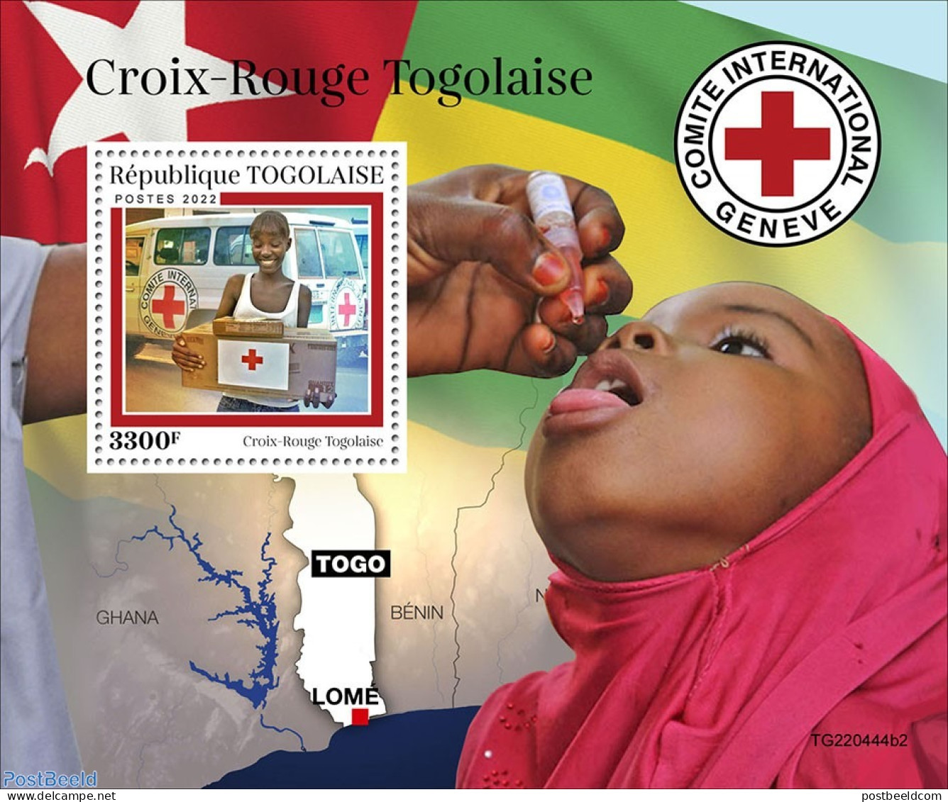 Togo 2022 Red Cross, Mint NH, Health - Health - Red Cross - Red Cross